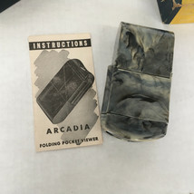 Vintage arcadia folding pocket viewer gray plastic sold as is for parts - $19.75