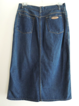 Ladies Skirt Size 11 Blue Denim Front Slit Pencil Skirt $70 Value Blue Jean Look - £7.83 GBP