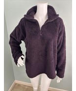 Eddie Bauer Women&#39;s Soft Plush Fleece Quarter Zip Pullover Blackberry Sz... - $81.22 CAD