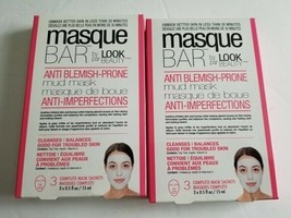 2 PACK OF Masque Bar Anti-Blemish Mud Mask, 3 Mask Sachets by Look Beauty - $4.99