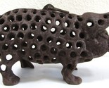 Antique Decorative Cast Iron Pig Standing Candle Holder or Hanging Lante... - $127.71