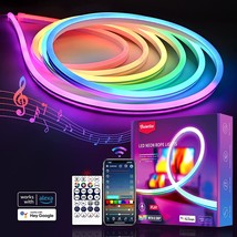 16.4Ft.5M Rgb Ic Neon Light With Music Sync Smart App, 16 Million, Gamin... - $77.92