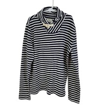 Crewcuts Sweatshirt 12 Blue White Striped Terry Cloth Long Sleeve Beach ... - $16.70