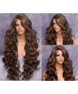 40&quot; Extra long Human Hair BlendFull Lace Front wig Romantic curls and ba... - $164.05 CAD