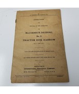 McCormick Deering Tractor Disk Harrow No. 5 Instructions 1929 Repair Parts - £14.50 GBP