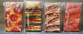 Bits and Pieces 4 Pk Small Novelty Socks Burger Bacon Hot Dogs Pizza Full Image - £14.90 GBP