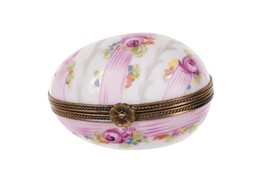 Limoges Hand Painted Egg Form trinket box - £59.96 GBP