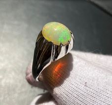 Natural Ethiopian Opal Ring Handmade Certified Opal 925 Sterling Silver Ring  - £95.92 GBP