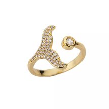 New Design Fashion Jewelry Opening High-Grade Copper Gold Copper Zircon ... - £19.64 GBP