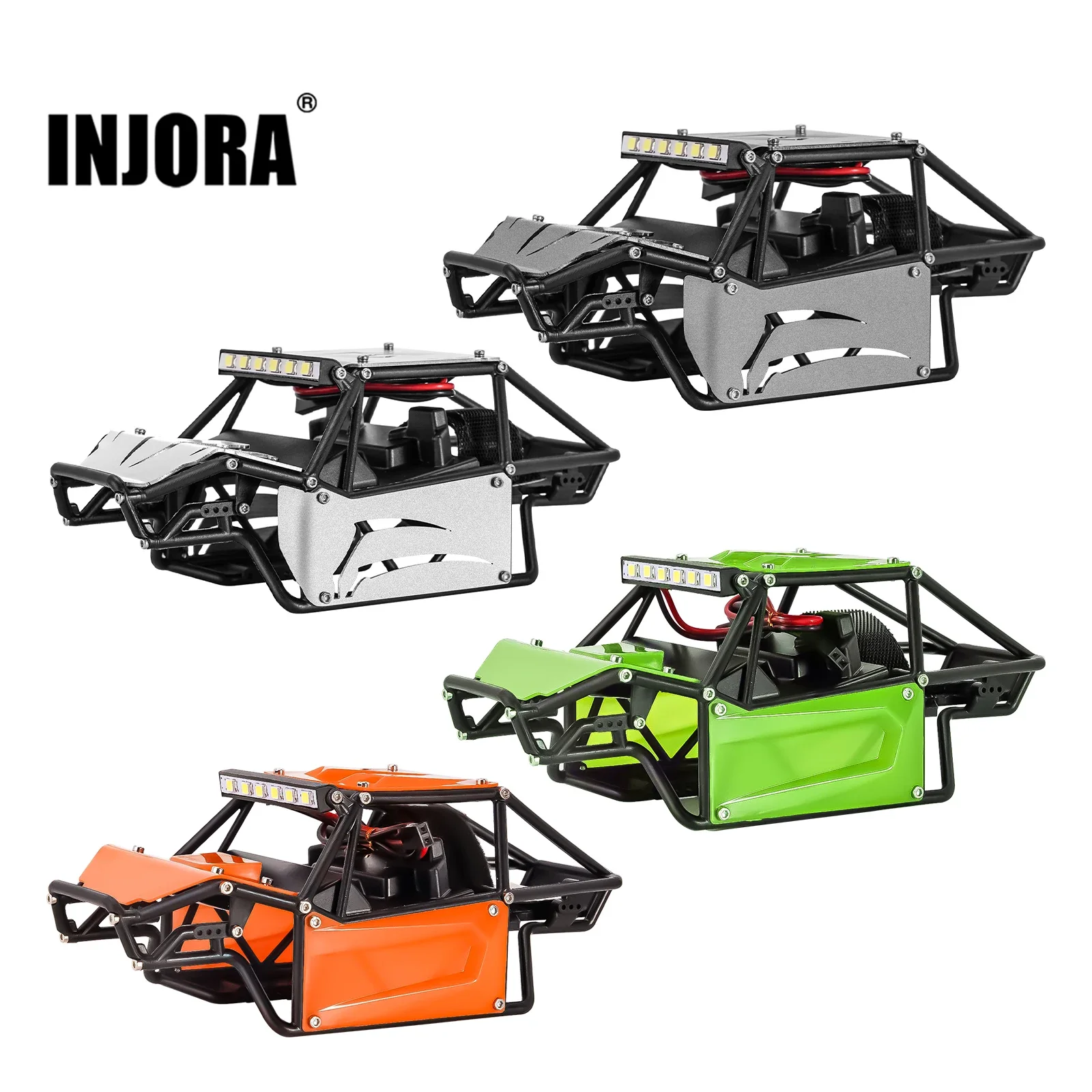 INJORA Nylon Rock Buggy Body Shell Chassis Kit for 1/24 RC Crawler Car A... - $47.98