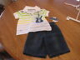 Boy&#39;s Baby Kenneth Cole jean shorts polo shirt 18 MO months - £13.91 GBP