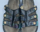 Alegria Sandals Venus Blue Gleam Slip On Colorful 3 Strap Ven-718 Size 38 - £16.51 GBP