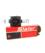 Vtg Slater Electric Inc. No. S-330-BR Single Ground Receptacle Brown Bak... - £6.94 GBP