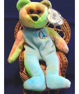 Ty Beanie Baby Peace NO# Tush, MWMT Errors on Hang Tag BLUES #PB388 Sticker - $29.69
