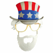 Sunstache Uncle Sam Moustache Sunglasses Sun Stache Shades Costume July 4th - £11.78 GBP
