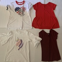 Set of 4 Girl Shirts. Old Navy, Bobs from Sckechers; Carter’s Kid; Wonder Nation - £12.52 GBP