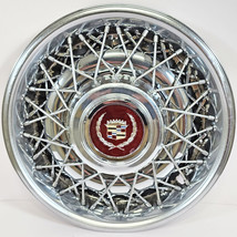 ONE 1986-1987 Cadillac Fleetwood Brougham RWD # 2049A 15&quot; Wire Hubcap # 01637249 - £142.63 GBP