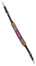 Western Floral Antique Tooled Leather Beaded Wither Breast Collar Strap ... - $26.72