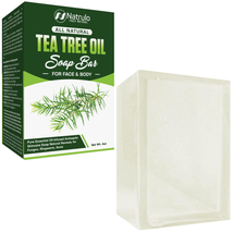 Tea Tree Oil Soap Bar for Face &amp; Body, 4Oz – Antifungal Antiseptic Natural Remed - £7.22 GBP