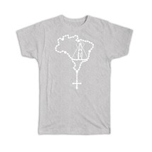 Aparecida Rosary Brasil Map : Gift T-Shirt Religion Classic Faith - £19.91 GBP