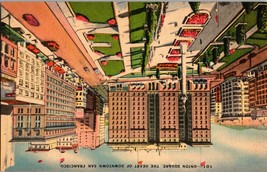 Vtg Postcard California Union Square, The Heart of Downtown San Francisco - £5.03 GBP