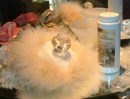 Yes, I am a Ginger! ~ 6 oz Perfumed Dusting Powder with Puff &amp; Glass Stand - $59.99