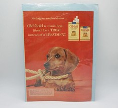 Old Gold Cigarettes Dog Dachshund Magazine Ad Print Design Advertising - £10.11 GBP