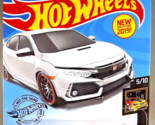 2019 Hot Wheels #171 Nightburnerz 5/10 2018 HONDA CIVIC TYPE R White w/B... - $18.00