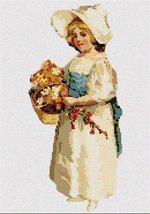 Pepita Needlepoint Canvas: Olivia in White Satin, 5&quot; x 10&quot; - £39.68 GBP+