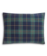 Martha Stewart Navy Plaid 100% Cotton Flannel Pillow Sham, Standard or King - $82.63 CAD