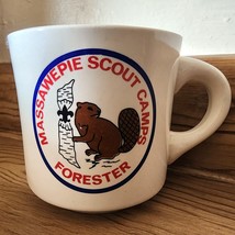 Vintage Boy Scouts of America Mug Cup BSA Massawepie Scout Camps Forester - $9.48