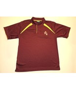 NCAA Arizona State University Sun Devils Polo Shirt Men&#39;s MED Burgundy-E... - $19.80