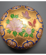 Brass enameled Trinket box. Butterflies and flowers decorated. - €11,15 EUR Brass enameled Trinket box. Butterflies and flowers decorated. - €11,15 EUR