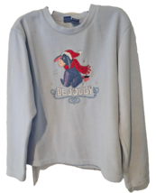 Jerry Leigh Disney Eeyore BE JOLLY Women/Girl Large Fleece Knit Shirt Top-Blue - £8.30 GBP