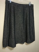 Nanette Lepore Black &amp; Gold Shimmer Knit Skirt Sz Xl New - £46.42 GBP