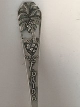 Sterling Silver Souvenir Spoon Cocoanut Palm Florida 4.125 Inches Long - $24.70