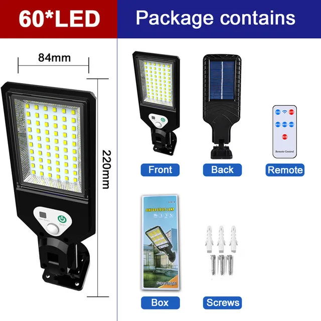 New LED COB Solar Light Outdoor Solar Street Lamp Motion Sensor IP65 Waterproof  - £76.21 GBP