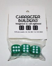 Character Builder Green Loaded Dice From Koplow Games New Unused Sealed Pack - £11.59 GBP