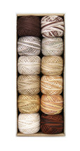 Valdani Pearl Cotton Ball Size 8 73yd Beige and Browns - £66.82 GBP
