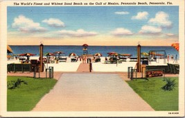 Postcard Pensacola Fl Beach The Cavern Gulf View Linen A2 - £17.87 GBP