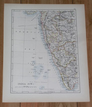 1904 Original Antique Map Of India / Andra Pradesh Madras / Goa Mumbai Bombay - £13.64 GBP