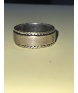 925 Band Men&#39;s Ring with Braided Stainless Steel Cable Inlay size; 8 1/2 - $150.92 CAD