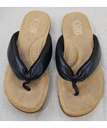 CLIFFS By WHITE MOUNTAIN Forgiving Black Sandals Thong Flip Flops Womens... - $27.28 CAD