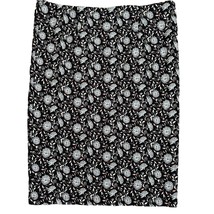 NEW Loft Skirt XXLT 2X Tall Abstract Floral Navy Blue Pink White Midi Rayon  - £13.95 GBP