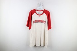 Vtg Nike Mens L Travis Scott Mini Swoosh Cincinnati Reds Baseball Raglan T-Shirt - £31.12 GBP