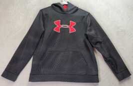 Under armour Hoodie Youth Size XL Black Geo Print Pocket Long Raglan Sle... - £13.72 GBP