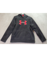 Under armour Hoodie Youth Size XL Black Geo Print Pocket Long Raglan Sle... - $17.49