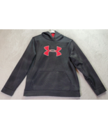 Under armour Hoodie Youth Size XL Black Geo Print Pocket Long Raglan Sle... - £13.72 GBP