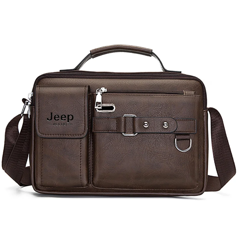 JEEP BULUO Multi-function Business Handbags Men New Man&#39;s Shoulder Bags Large Ca - £37.72 GBP