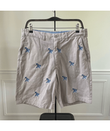 Stadium Short Khaki Pennington &amp; Bailes Embroidered Novelty Collegiate 34 - $23.04